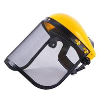 Mesh Grass Trimmer Safety Helmet Splash Prevention Garden Helmet Safety Garden Mask  Lawn Mower geltona