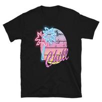 Chill & Relax Palm Sunset Vacation Modern Fashion Art T-Shirt XL