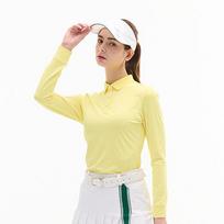 Louis Castel Women'S Logo Point Solid Long Sleeve T-Shirt See Notation/090