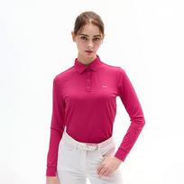 Louis Castel Women'S Collared Logo Contrast Solid Long Sleeve T-Shirt See Notation/090
