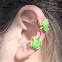 Cute Frog Ear Cuff Clip Non Piercing Wrap Climber Animals Earrings Jewelry Women Party  Gift