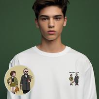 One Hundred Percent Ohp X Moai Assassin And Girl No.3 Basic Long Sleeve T-Shirt Black/Xl