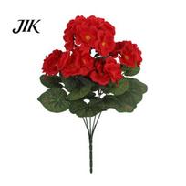 Silk Flower Arrangements Imitation Begonia Flowers All-Weather UV Resistant DIY Lifelike Artificial Plants Wedding Bouquet Realistic Look Decorations raudona