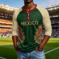 Unisex Soccer Fan Retro Mexico Streetwear for Casual Wear L