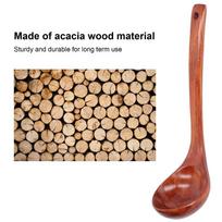 Solid Wood Soup Spoon Smooth Burr-free Cooking Spoon Porridge Scoop  Porridge Serving 27cm