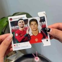 Football Star Acrylic Keychain Pull Tab Design raudona