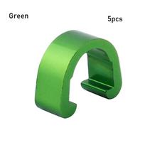 Dviračio korpuso žarnos C formos spaustukai stabdžių trosui/linijai, perjungiklio trosų dėklas, C formos sagtys 5pcs žalia