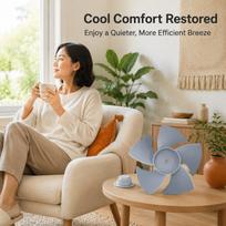 Fan Leaves Replacement Quick Installation 5 with Nut Cover for Household Home and Office
