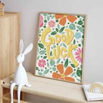 Diamond painting kit. full diamond round mosaic Good Luck floral handmade. home decoration gift Round 20x30cm