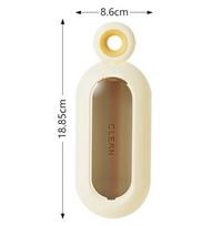 Travel Size Mini Pet Hair Removal Roller Brush with Fur Compartment for Garment Car Seat Rugs Bedding-Everyday Use ABS Material geltona