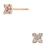 Vendome Aoyama Earrings K10 Pink Gold White Topaz AJAA2360 TH [Official]
