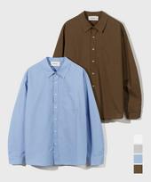 Kimwear [Supima Cotton] Comfort Shirt_4 Colors White/Brown_S
