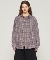 Cargo Bros For Woman Seersucker Oversized Check Shirt (Pink) Free