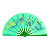 33cm Kung Fan with Design - Clacking Noise-Making Fan for Arts and Dance Performance One Size