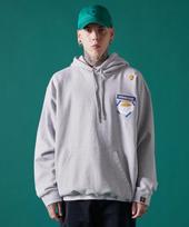 Upper Strop [Up9009] Upper Strop Lettering Hoodie Melange Gray L
