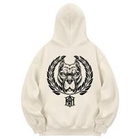 Khan 6312 Khc0195 Pitbull Fleece-Lined Hoodie Cream L