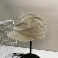 Japanese Linen Berets Classic Peaked Caps Korean Newsboy Hats  Women chaki