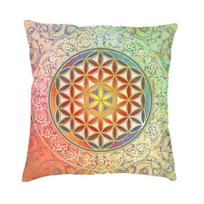 Flower Of Life Vintage Geometric Pillow Case 40x40cm Home Decorative Fashion Mandala Cushion Decoration Salon Square Pillowcase 30x30cm 12x12in