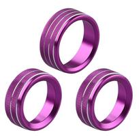Compatible with 2015-22 Challenger, Dodge Durango, and Grand Cherokee A/C and interior trim rings. violetinė