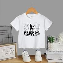 Trendsetting Stranger Things Prints for Summer Cheap Yet Chic O-neck Tees for Boys and Girls Soft Fashionable for Kids 110