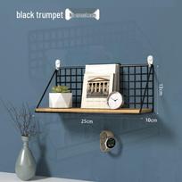 No-Drill Wall-Mounted Shelf: Bedside Hanging Basket for Dorms and Bedrooms black