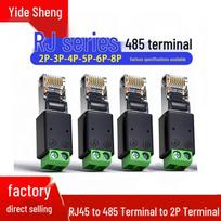 Yidesheng RJ45 to RS485 2-Pin Green Terminal Connector 1 piece