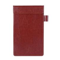 PU Leather Bill Book Waterproof Bill Folder Portable Cash Receipt Folder  Restaurant Brown-L