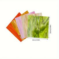 Top Quality 10x10cm Square Glass Mosaic Tiles Transparent Stained Mosaic Piece Diy Mosaic Making Stones For Craft Hobby Art Wall