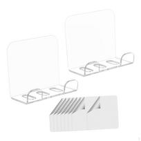 2 Pieces Wall Mount Phone Holder Acrylic Organizer Stand with Charging Station Hole Non Slip Bracket gryna