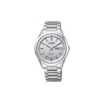 CITIZEN 50 meters waterproof solar Quartz titanium strap men's watch silver dial AT6030-60A mėlyna