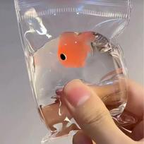 Squishy Toy Cute Animal Antistress Ball Goldfish Squeeze Toy Osmanthus Cake Rising Toy Funny Soft Sticky Stress Relief Pinch Toy oranžinė