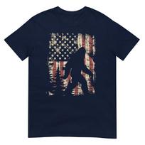 Bigfoot Sasquatch America Flag Patriotic Unisex Unisex Kids Tshirt S