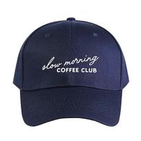 Slow Morning Coffee Club Vintage Caps Summer Adult Baseball Cap Adjustable with Curved Brim Duckbill Hat Protection Sun Hats Adjustable