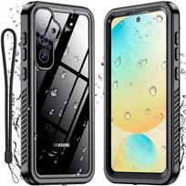 IP68 Shellbox Vandeniui atsparus dėklas Samsung Galaxy S26 S25 S24 S23 Ultra Plus A57 A37 A56 A36 Aliuminio Plaukimo Telefonui Prabangus Dangtelis Samsung S26 Ultra juoda