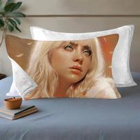 B-BillieS Singer E-EilishS Quick-Dry Polyester Pillowcase For Adult Women, Anti-Oil, Non-Slip, Sweat-Absorbent, Home Use 50x80cm