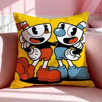 Game C-Cuphead Cushion Cover Breathable Linen Pillowcase Summer Odorless Eco-Friendly Invisible Zipper Washable 30x30cm