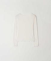 The Rye Boat-Neck Long Sleeve T-Shirt(Ivory) Cream/Free