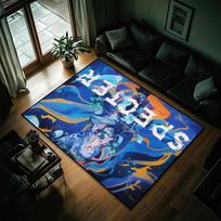 Dainininkė Anime H-Hoshimachi Suisei Mažas kilimėlis Lovos šone Virtuvė Vonios kambarys Svetainė Namai Namas Miegamasis Grindų kilimėlis Durų kilimėlis Kilimas Dekoracija 40cm x 60cm