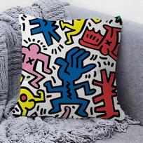 Art K-Keith Artist K-H-haring Lucky Dragon pillow cover sofa cushion cover home room decoration children gift 30x30cm