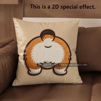 2D Cute Corgi Butt Designs Cushion Covers Pattern Cushion Cover Suitable For Sofa Bedroom Car Pillow Cover 40x40cm