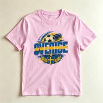 Sverige Sweden National Team Soccer Fan Casual Graphic TShirt Sverige Sweden Football Graphic Shirt Unisex Unisex Casual Cotton Top S