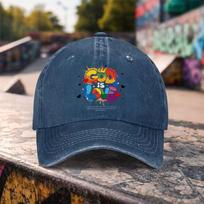 God Is Love Graffiti Baseball Cap Washed Cotton Adjustable Outdoor Sport Sun Hat One Size