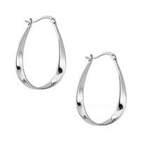 Trendy Mobius Strips Hoop Earring Jewelry Accessory for Women Offering a Unique Geometric Styles Stylish Outfits sidabras