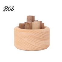 Natural Wood Aroma Diffuser Wooden Essential Oil Diffuser, Beech Aromatherapy Zero Power Small Round for Home Offices Cars Yoga Rooms A