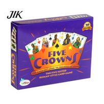 Travel Card Game Five Crown Rummy Multiplayer Parent-child Interactive Educational Paper Playing Board Toy Kids Adults Family Party Night Essentials 1pc