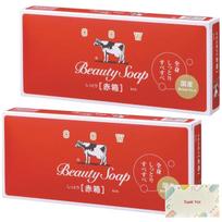 Kunutonn Cow Brand Milk Soap Red Box Soap 85g x 6 pieces Original Logo e Bonus Cleansing Cleansing Balm Face Wash Solid Soap + 2-Pack