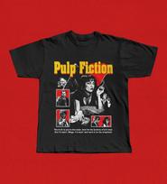 Pulp Fiction Movie TShirt 90s Tarantino Cult Classic Tee Summer Unisexs And Unisexs Loose And Breathable TShirt Top S