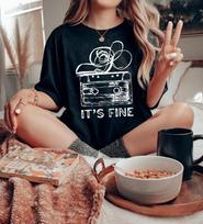 Retro Cassette Tape TShirt 100 Cotton ItS Fine Graphic Tee 90s Music Shirt Funny Tape Humor Top Comfy Outfit S