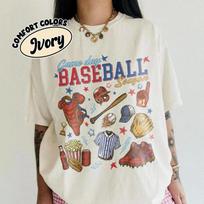 Baseball Game Day Comfort Colors Shirt Moms Club Tshirt Mama Life Shirts Softball Mom Gift S