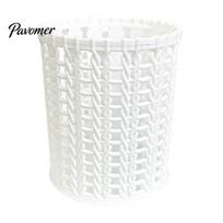 Comfortable Touch Pen Holder Imitation Rattan Holder, Round Hollow Desk Organizer, Large Capacity Pencil Office Cup for Pens Pencils Makeup balta